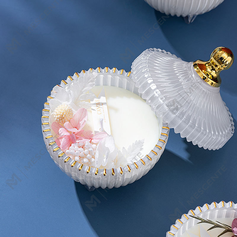 Vela aromática de mecha de madera con cera de soja perfumada de lujo personalizada y barata al por mayor de M&Scent