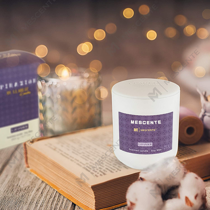 Mini Vela de Soja M&Scent de Mason Jar con Acabado de Mármol y Embalaje de Lujo