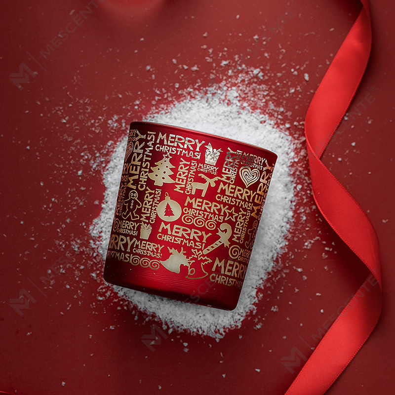 Regalo de vela perfumada con copa Starry Sky sin humo para fragancias navideñas de M&Scent con mano