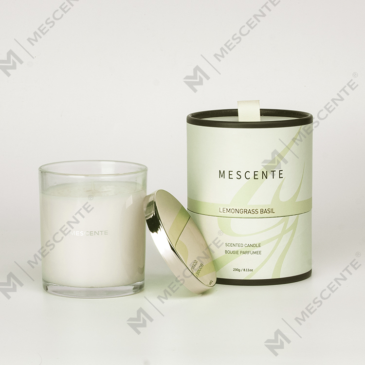 Velas perfumadas navideñas de marca privada de lujo al por mayor de Mescente con mecha de madera