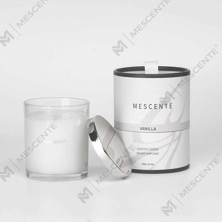 Velas perfumadas navideñas de marca privada de lujo al por mayor de Mescente con mecha de madera