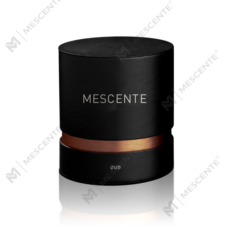 Vela de mimbre de vidrio mate de lujo personalizada de M&Scent 100 horas, velas perfumadas de marca privada