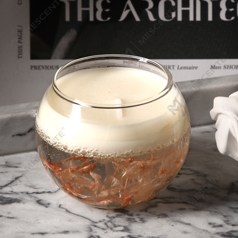 Vela perfumada de soja con hierba de limón y fragancia para el hogar de alta calidad de M&Scent en vidrio