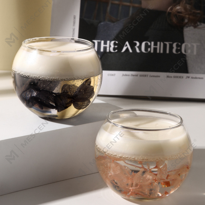 Vela perfumada de soja con hierba de limón y fragancia para el hogar de alta calidad de M&Scent en vidrio