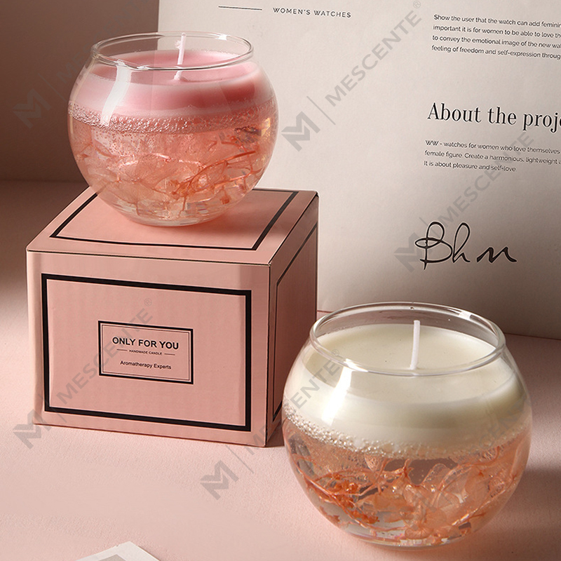 Vela perfumada de soja con hierba de limón y fragancia para el hogar de alta calidad de M&Scent en vidrio