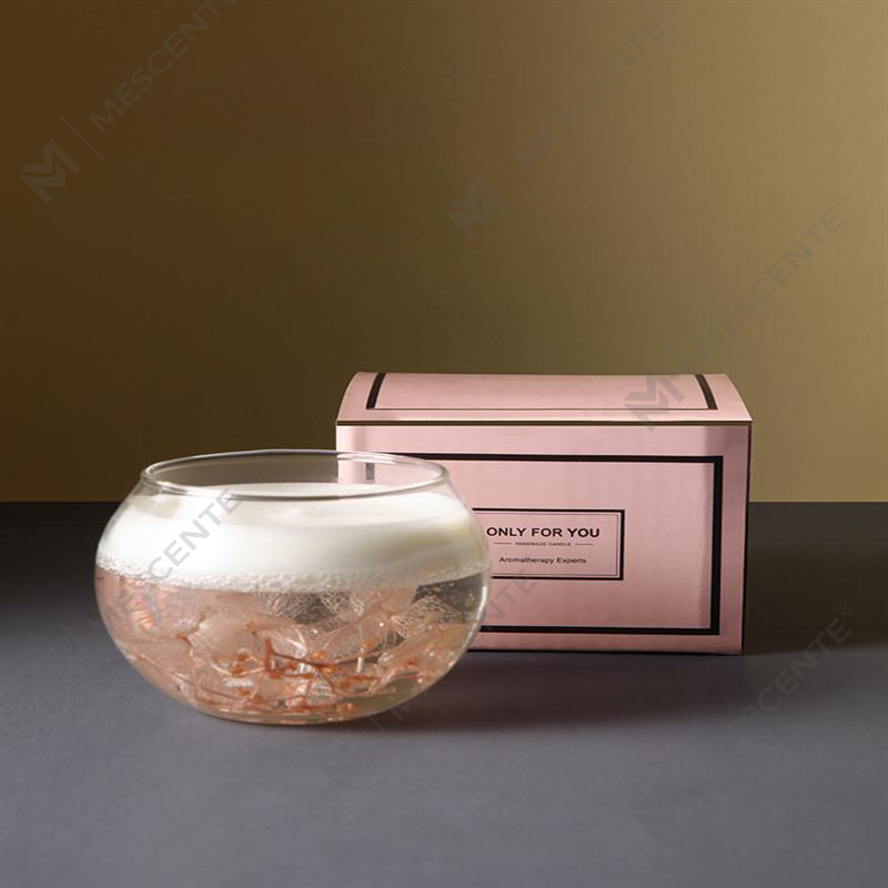 Vela perfumada de soja con hierba de limón y fragancia para el hogar de alta calidad de M&Scent en vidrio