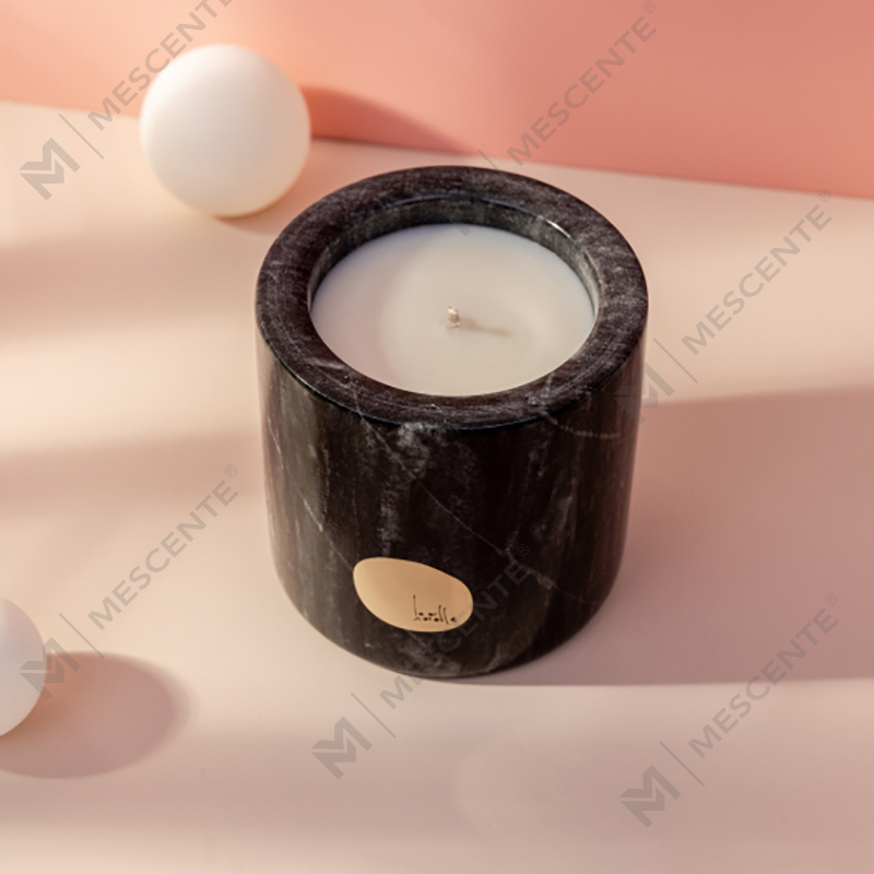Portacerámicas de lujo personalizados con etiqueta privada Velas de cera de soja perfumadas con etiqueta Citta y flores secas