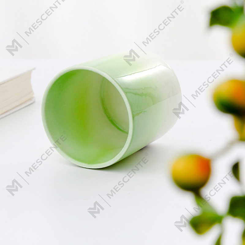 Velas perfumadas personalizadas para decoración del hogar de marca privada de M&Scent en frascos de cerámica