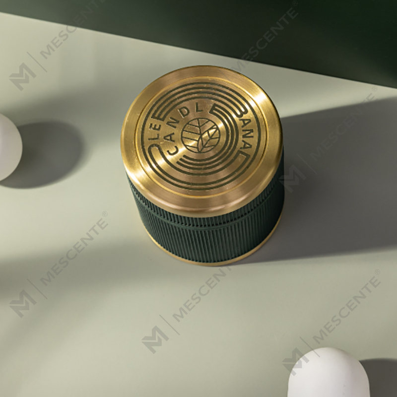 Velas de cera de soja perfumadas con mecha de madera con etiqueta Citta de marca privada personalizadas de lujo con flores secas