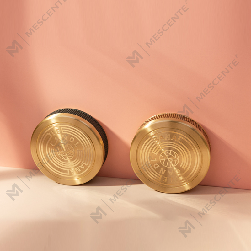 Velas de cera de soja perfumadas con mecha de madera con etiqueta Citta de marca privada personalizadas de lujo con flores secas