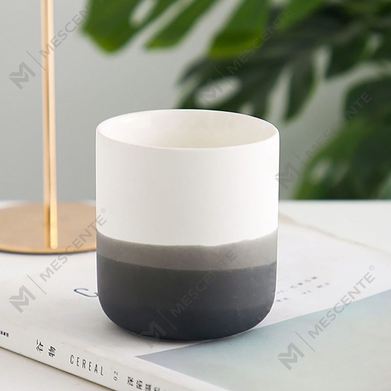 Portavelas, linternas y frascos de velas cónicos de cerámica azul y blanco decorativos de M&Scent