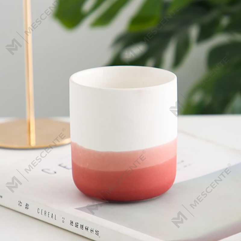 Portavelas, linternas y frascos de velas cónicos de cerámica azul y blanco decorativos de M&Scent