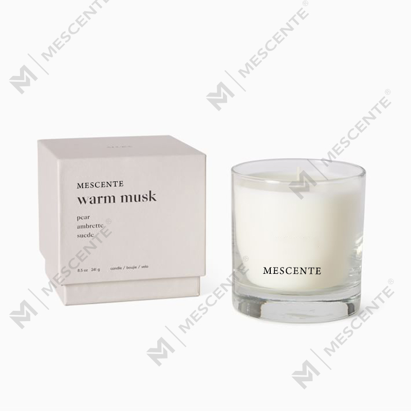 Juego de velas aromáticas con tapa para pastel de flores secas de granero blanco de Navidad personalizado