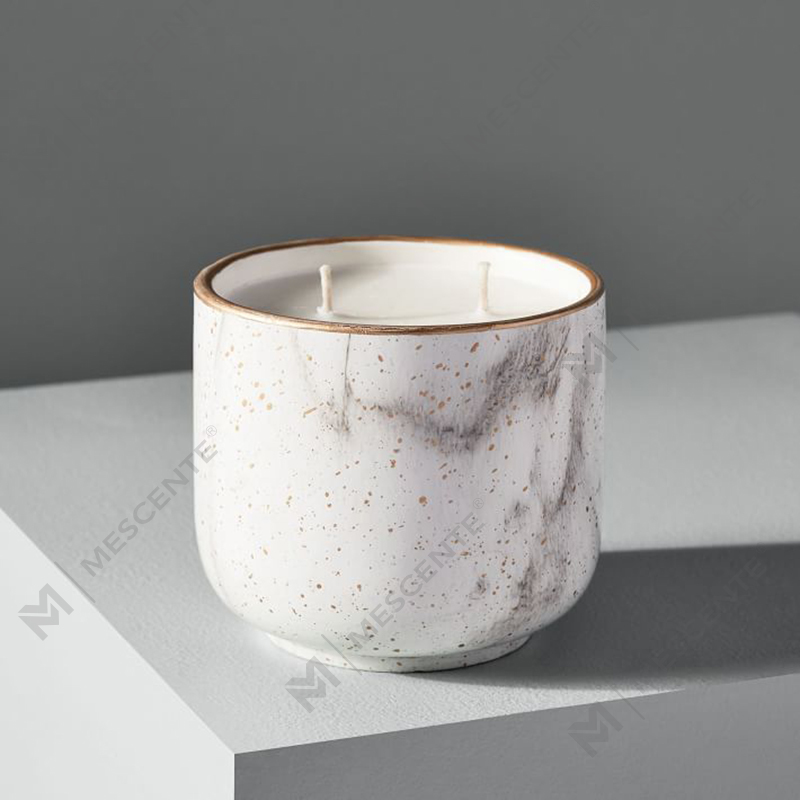 Juego de regalo de velas perfumadas de café con constelaciones de soja de 2 mechas de marca privada orgánica de M&Scente