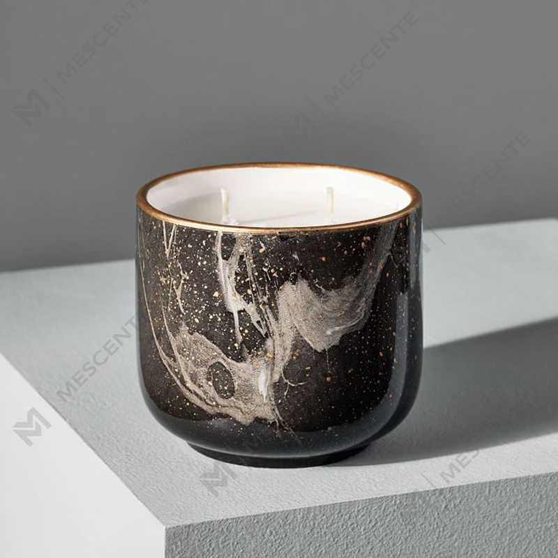 Juego de regalo de velas perfumadas de café con constelaciones de soja de 2 mechas de marca privada orgánica de M&Scente