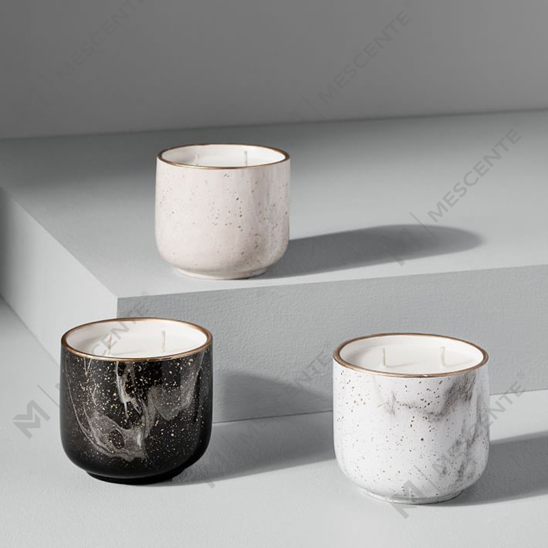 Juego de regalo de velas perfumadas de café con constelaciones de soja de 2 mechas de marca privada orgánica de M&Scente