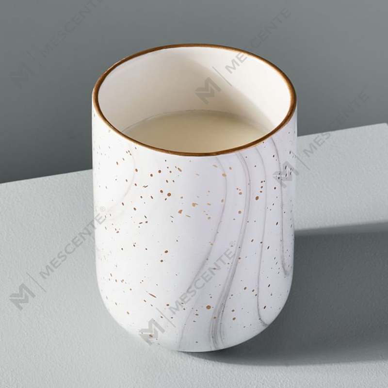 Calentador de cera para velas de fragancia eléctrica de cerámica blanca M&Scente para spa y aromaterapia