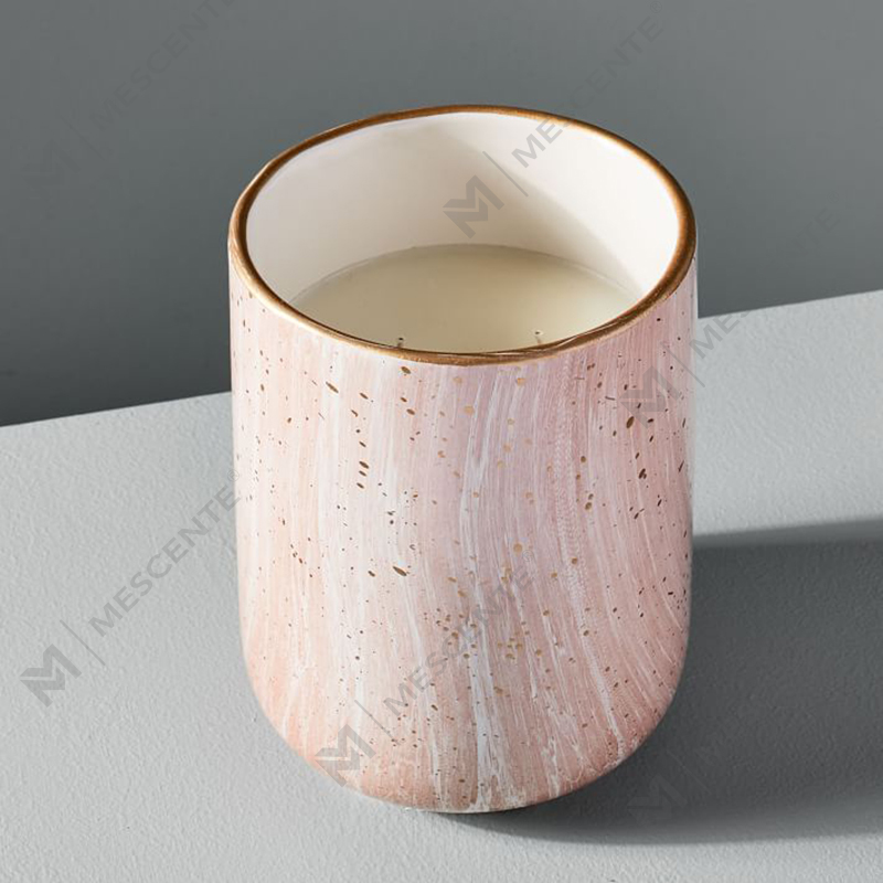 Calentador de cera para velas de fragancia eléctrica de cerámica blanca M&Scente para spa y aromaterapia