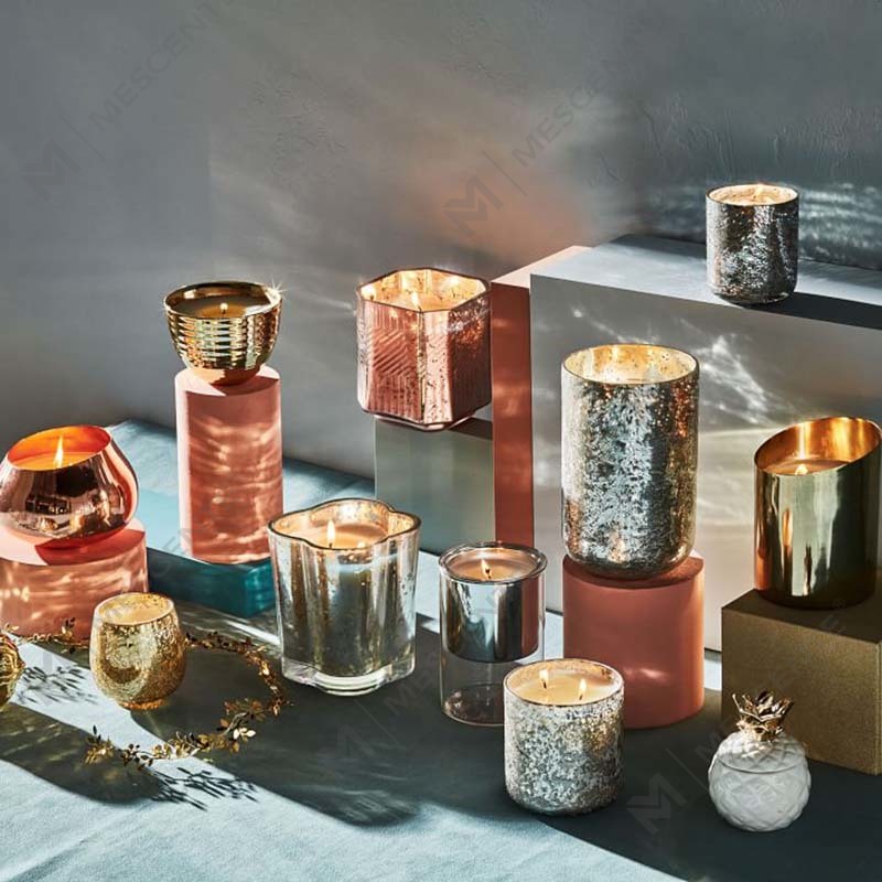 Velas decorativas religiosas con aroma a mercurio, cera de parafina de vidrio, baratas y personalizadas al por mayor