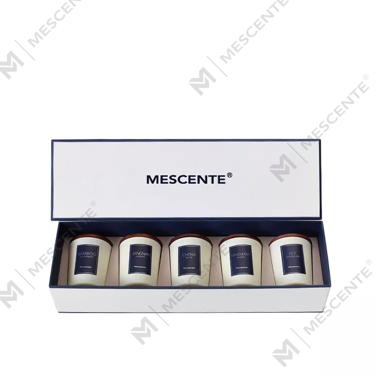 Velas perfumadas con aceite y fragancia de marca privada al por mayor de M&Scent, lujo con tapa, vela de aromaterapia