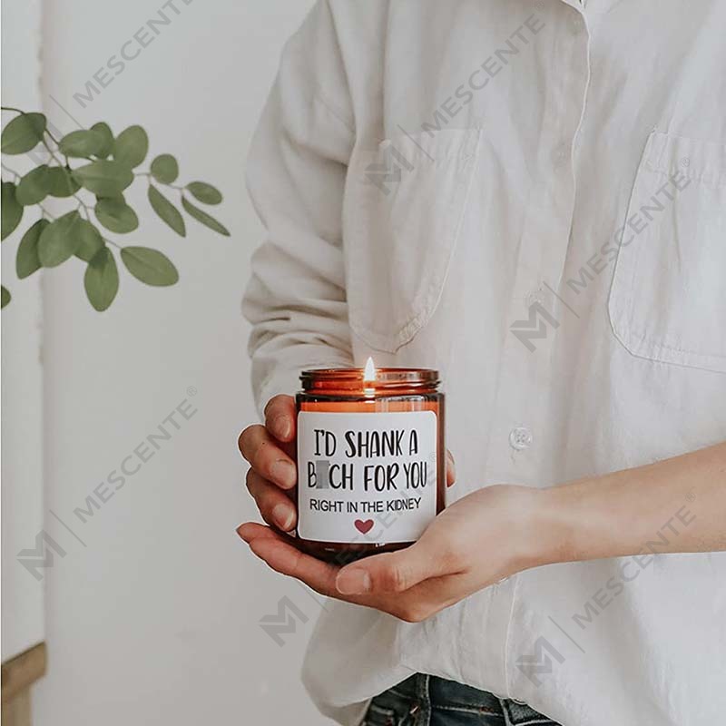 Juego de velas perfumadas navideñas de cera 100 % natural de M&Scent para regalo en casa, velas perfumadas en frasco de vidrio con tapa de metal