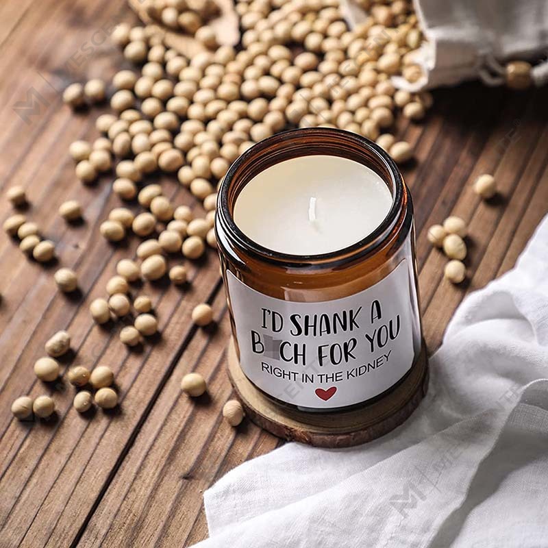 Juego de velas perfumadas navideñas de cera 100 % natural de M&Scent para regalo en casa, velas perfumadas en frasco de vidrio con tapa de metal