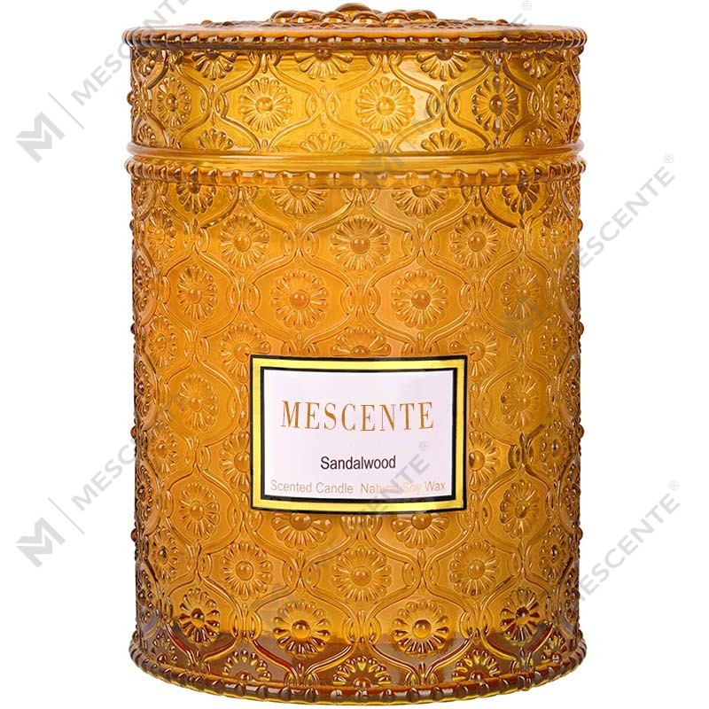 Vela de spa casera con aroma a flores secas, cera de soja, menta y lanzas de eucalipto M&Scent