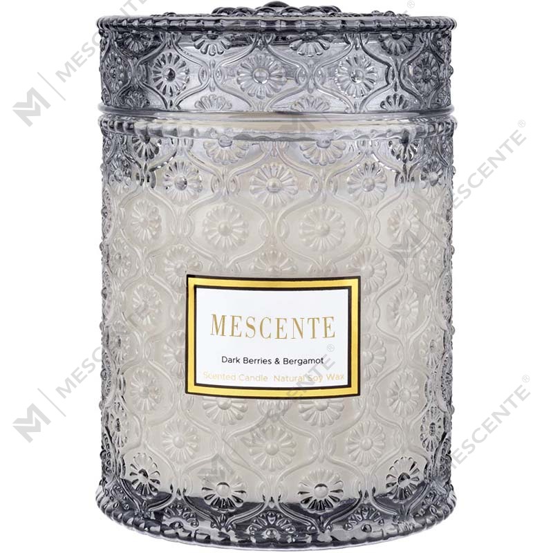 Vela de spa casera con aroma a flores secas, cera de soja, menta y lanzas de eucalipto M&Scent