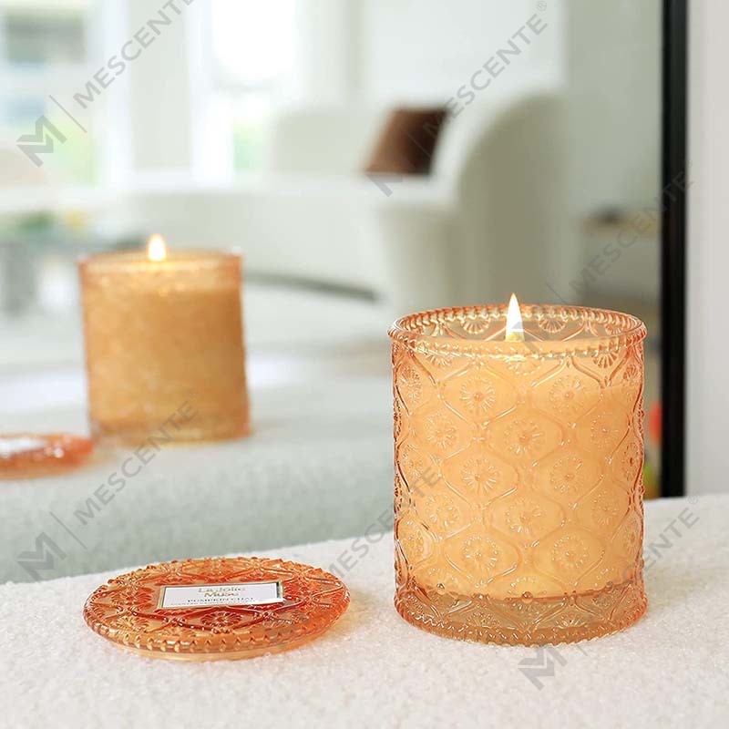 Vela de spa casera con aroma a flores secas, cera de soja, menta y lanzas de eucalipto M&Scent