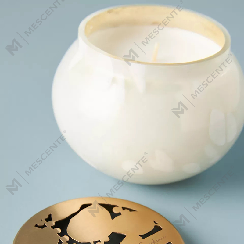 M&scent Etiqueta privada Decoración del hogar personalizada Frascos para velas de vidrio de lujo Velas perfumadas con cera de soja y tapa