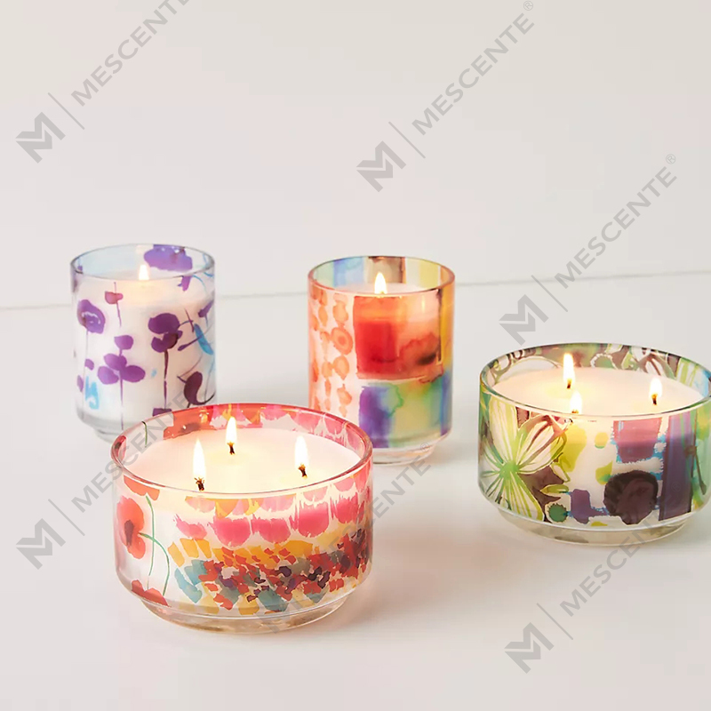 Velas de cera de soja con aroma a cristal y cristal de lujo de M&Scent, marca privada, de 3 mechas, un pintor dominical