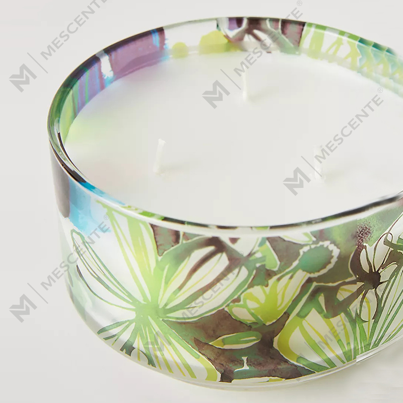 Velas de cera de soja con aroma a cristal y cristal de lujo de M&Scent, marca privada, de 3 mechas, un pintor dominical