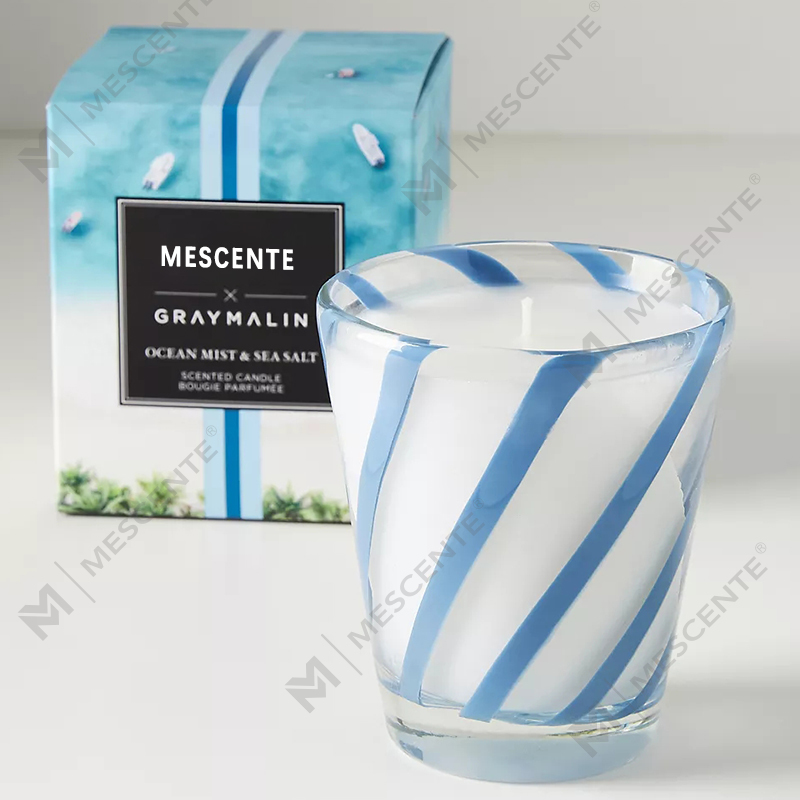 Velas perfumadas para bodas con logotipo personalizado de cera de soja blanca de lujo de M&Scent
