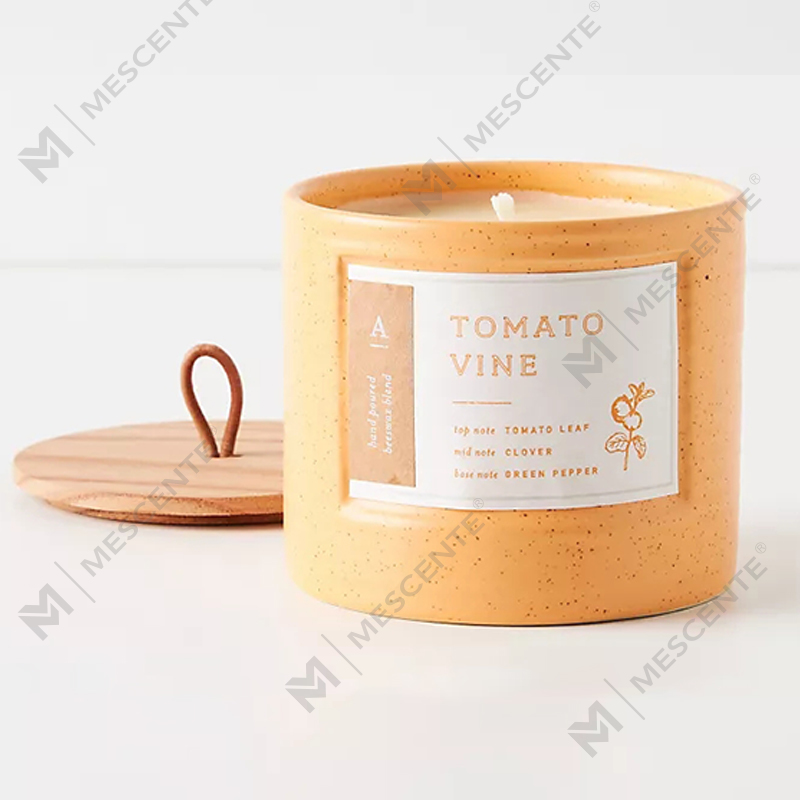 Frascos de cerámica de colores de marca privada de M&Scent Velas elegantes con cera de soja perfumada
