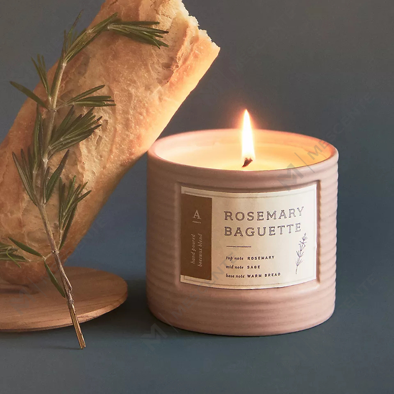 Frascos de cerámica de colores de marca privada de M&Scent Velas elegantes con cera de soja perfumada