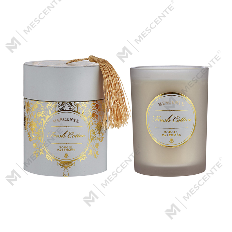 Velas perfumadas con logotipo personalizado blanco navideño de lujo de M&Scent