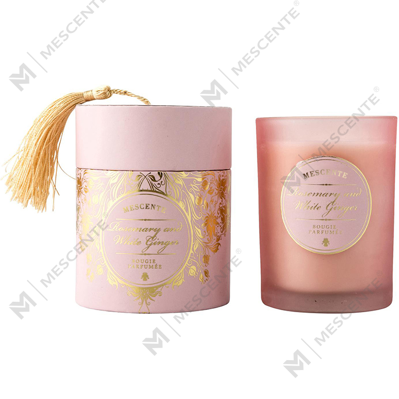 Velas perfumadas con logotipo personalizado blanco navideño de lujo de M&Scent