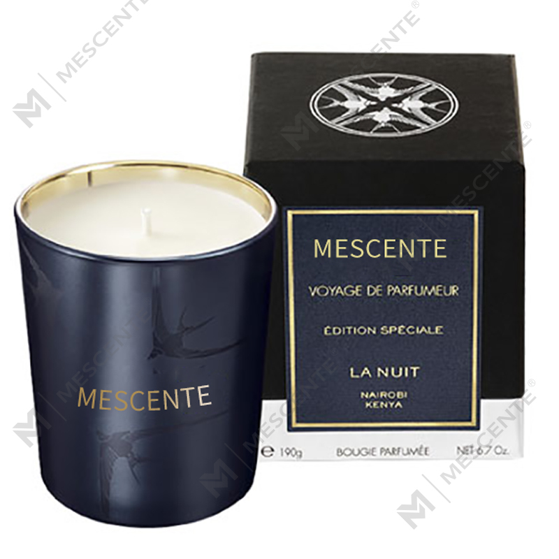 M&Scent Soporte de vidrio de lujo hecho a mano Pilar Vela perfumada de vainilla con cristales