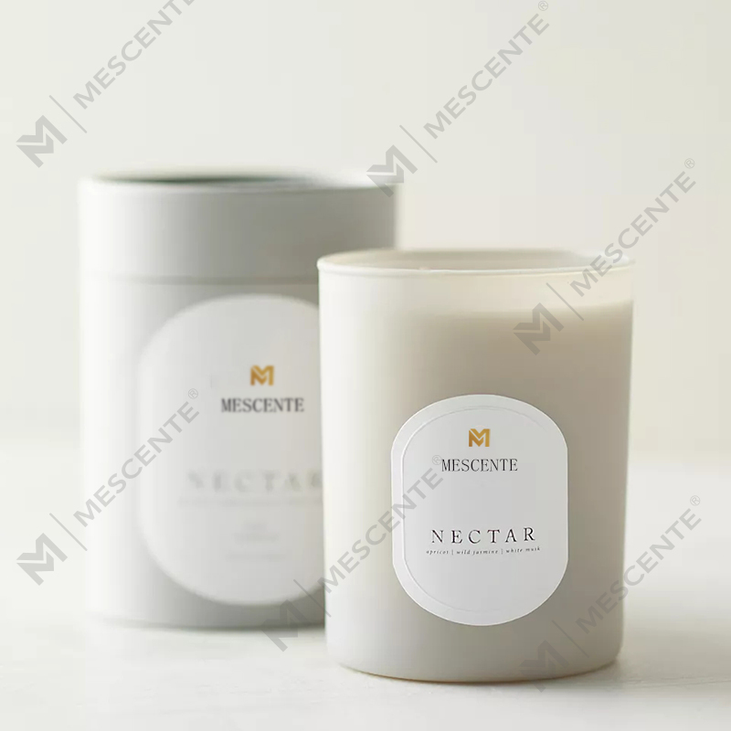 Velas de cristal de cera de soja con aroma natural vertidas a mano con logotipo personalizado de meditación con piedras no tóxicas de M&Scent