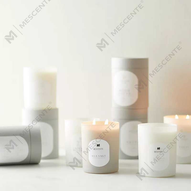 Velas de cristal de cera de soja con aroma natural vertidas a mano con logotipo personalizado de meditación con piedras no tóxicas de M&Scent