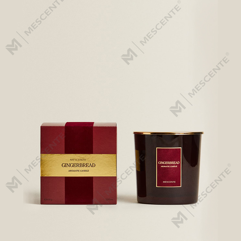 Velas de lujo personalizadas de 3 mechas de M&Scent Vela perfumada de vidrio negro mate de marca privada personalizada