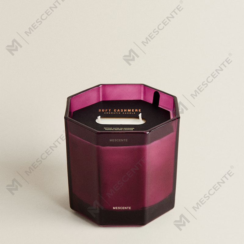 Velas perfumadas navideñas de lujo de M&Scent Velas de cera de soja con aromaterapia y aroma en caja de regalo con frasco de vidrio negro