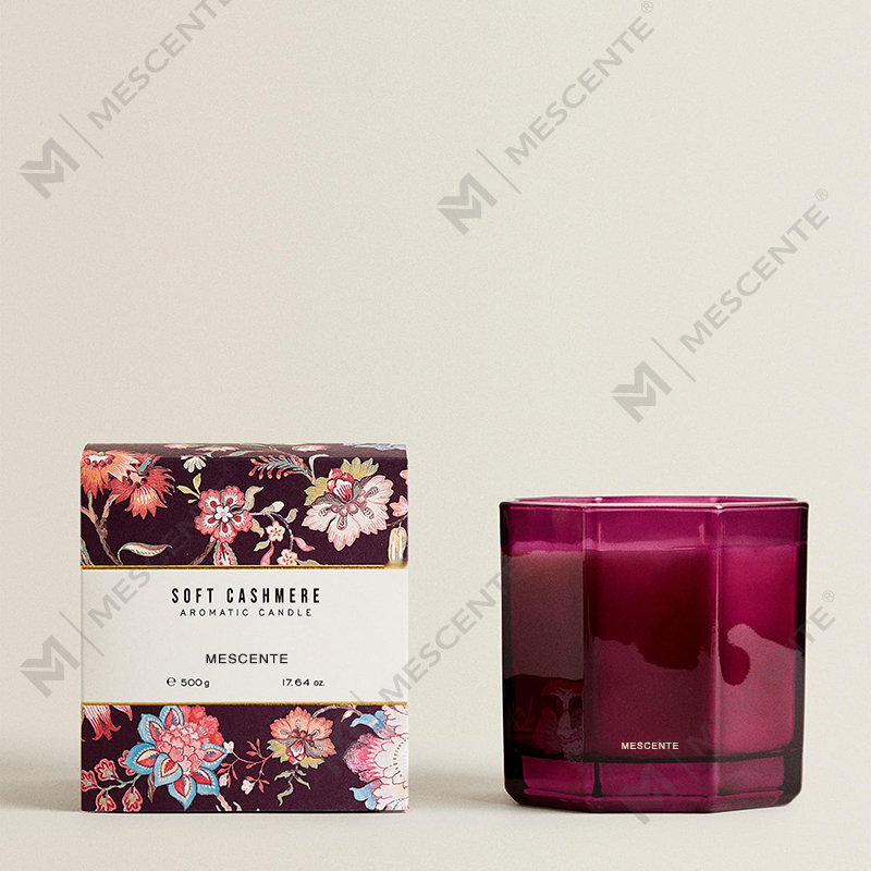 Velas perfumadas navideñas de lujo de M&Scent Velas de cera de soja con aromaterapia y aroma en caja de regalo con frasco de vidrio negro