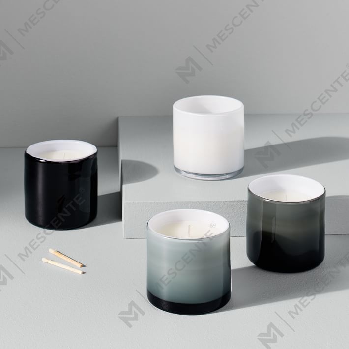 Venta al por mayor de velas perfumadas con soporte de vidrio decorativo personalizado de lujo
